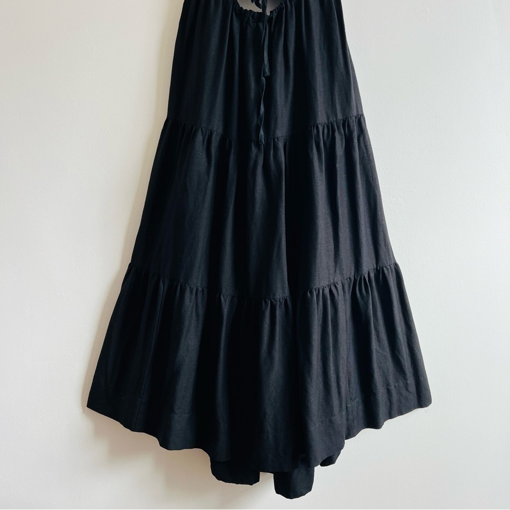 Shona Joy Rubi Lace Up Backless Midi Dress in Black - Picture 6 of 16
